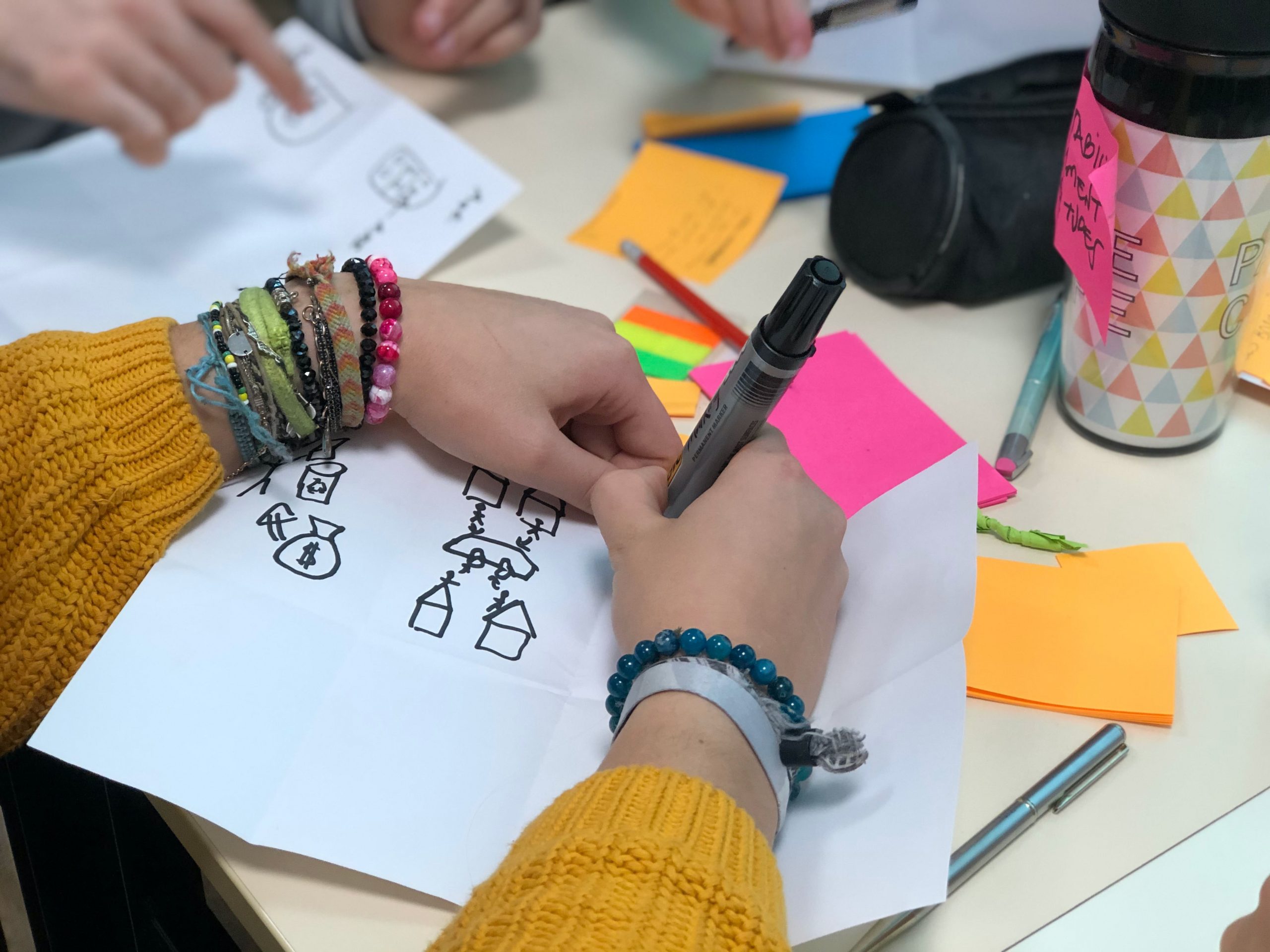 Freelance UX Designer Sketching ideas