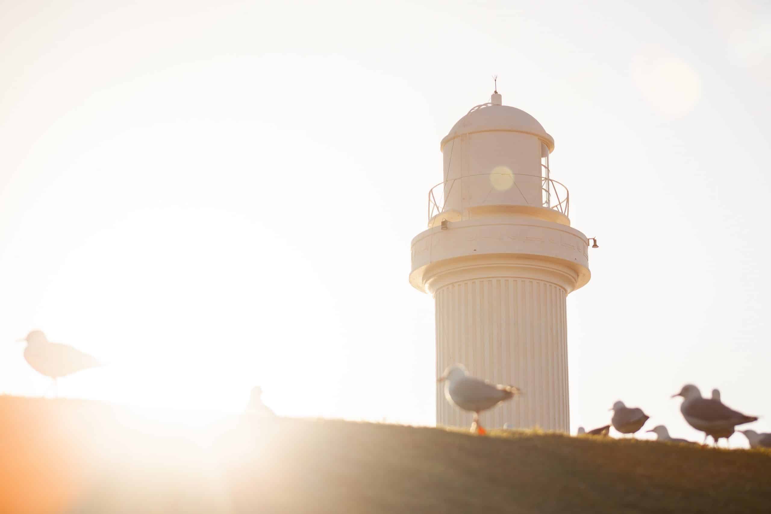 Wollongong Lighthouse at sunrise